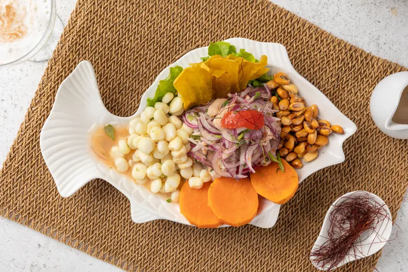 Ceviche on a plate