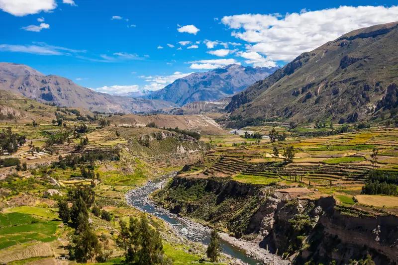 Colca calley with River
