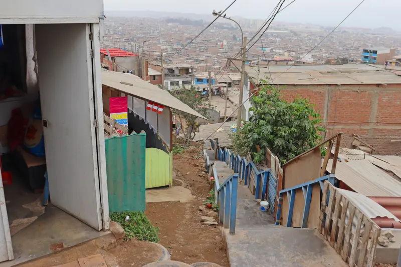 Public stairs at the shanty town