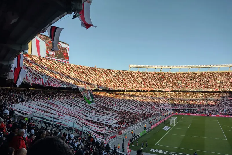 The stands at El Monumental full for a match