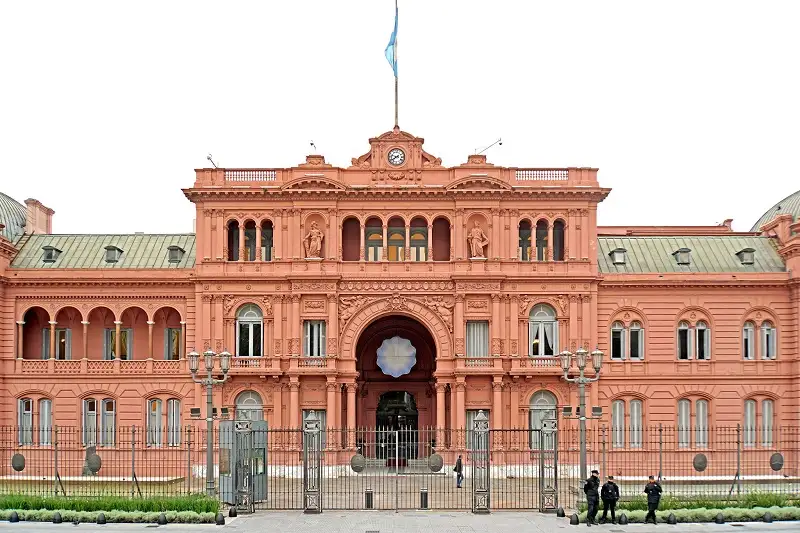 The front of the Casa Rosada