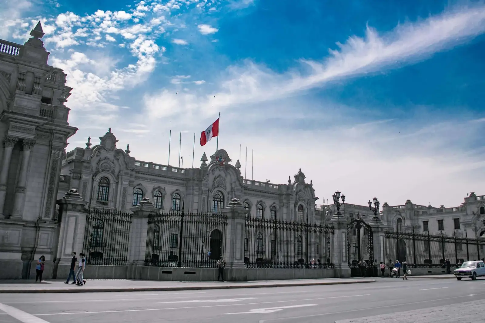 The government palace in Lima, from across the street